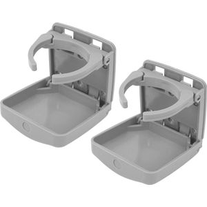Goodivery ® Opvouwbare Drankhouders voor Auto's en Campers met Schroeven - Grijs