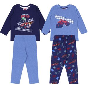 2x Nickelodeon marineblauwe Blaze pyjama