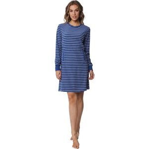 Pastunette - Linographics - Dames Nachthemd - Badstof - Blauwe Streep Print