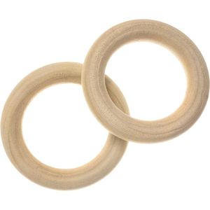 Houten Ringen (40 x 7 mm, gat 25 mm) 15 stuks