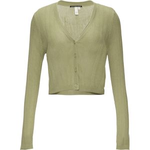 Qs Women-Cardigan--7282 GREEN-Maat XS