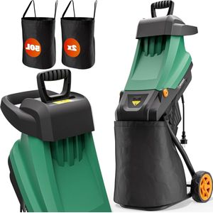 Hakselaar Versnipperaar - Shredder - Versnipperaar Electrisch - Zwart en Groen