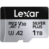 Lexar - Silver Plus MicroSD-kaart - 1TB - UHS-I V30 - R205/W150 MB/s