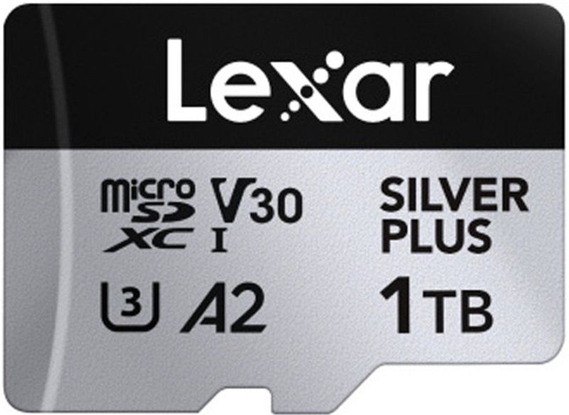 Lexar - Silver Plus MicroSD-kaart - 1TB - UHS-I V30 - R205/W150 MB/s