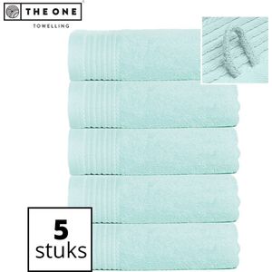 The One Towelling Classic Handdoeken - Voordeelverpakking - Hoge vochtopname - 100% Gekamd katoen - 50 x 100 cm - Mint - 5 Stuks
