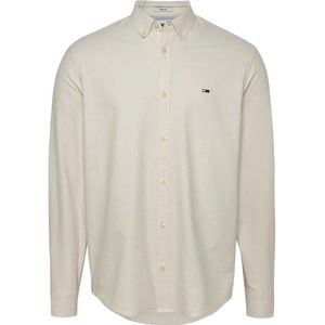 Tommy Jeans Entry Reg Oxford Overhemd Met Lange Mouwen Beige S Man