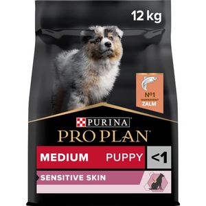 Pro Plan Medium Puppy Sensitive Skin puppyvoer - Hondenvoer Droogvoer - Zalm - 12 kg