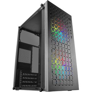 Ultracompacte MicroATX Gaming Behuizing met Metal-Mesh Voorkant en RGB Ventilatoren