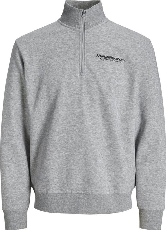 JJ Rebel - JREBZACK - Sweatshirt - Grijs Gemêleerd/Zwart