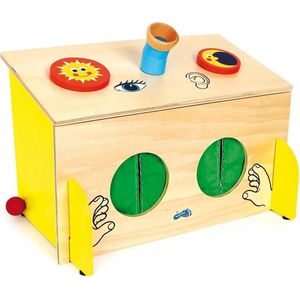 Small Foot Voel-box - Ontdek de wereld met alle zintuigen - Geschikt voor kinderen - Gemaakt van hout en textiel