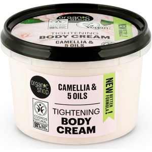 Organic Shop - Organic Camellia & 5 Oils Body Cream - Verzachtend en Hydraterend - 250 ml - 1 stuk