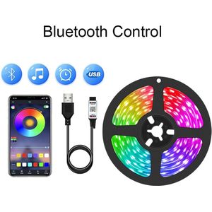 Smart LEDStrip - 3 meter - RGB - voor TV/PC - USB-aansluiting - incl. afstandsbediening – zelfklevend – Bluetooth Via App bedienen