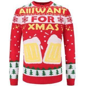 Kersttrui voor de bierliefhebber Foute kersttrui - Maat: L - Gebreide kersttrui - Bier kersttrui - Heren kersttrui - Dames kersttrui - Foute kersttruien - Kerst outfit - Kerstkleding - Lelijke kersttrui - Gekke kersttrui -