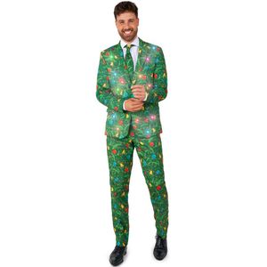 Suitmeister Christmas Green Tree - Light Up - Heren Pak - Kerst - Groen - Maat S