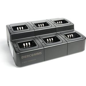 DerComms Laadstation - Kenwood Portofoons - 6 Vaks