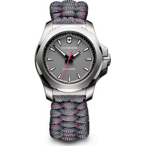 INOX Paracord small, grey dial, grey paracard strap