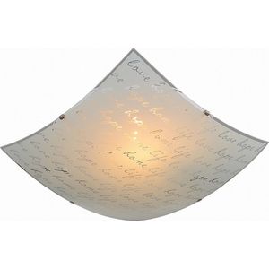 LED Plafondlamp - Plafondverlichting - Trion Sonu - E27 Fitting - 2-lichts - Vierkant - Mat Wit - Aluminium