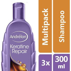 Andrélon Keratine Repair - 3 x 300 ml - Shampoo - Voordeelverpakking