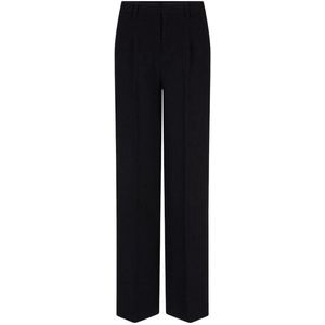 EsQualo Broek Trousers Wide City F2510505 Black Dames Maat - W34