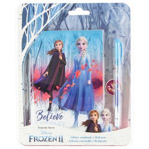 Frozen Notitieboek met pen - Disney Anna en Elsa boekje met balpen