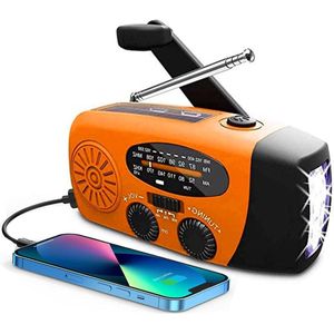 Draagbare Crank Radio Dynamo Radio met AM-FM Emergency Charger 2000mAh Power Bank USB Mobiele Telefoon Charger SOS Alarm