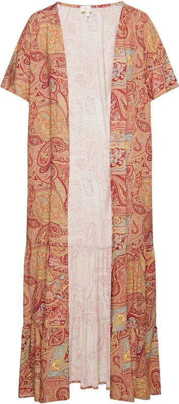 usha FESTIVAL Kimono  lichtblauw / donkergeel / pastelrood / donkerrood