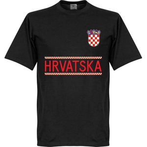 Kroatië Team T-Shirt - Zwart  - 5XL