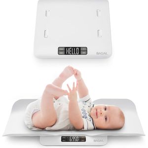 Digitale babyweegschaal met groot LCD-scherm en comfortabele lade - Multifunctionele weegschaal voor baby, peuter en huisdier
