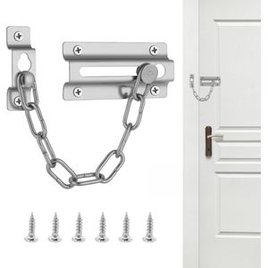 JGS ® Veiligheidsdeurketting met Verstelbare Roestvrijstalen Beveiligingsketting voor Binnendeuren en Huisbeveiliging