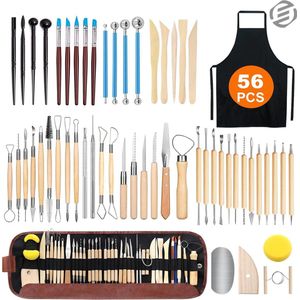 Equivera Pottenbakken Gereedschap - Pottenbakkersgereedschapset - Boetseer Gereedschap - Klei Gereedschap - Boetseer Set - Beeldhouwen - Pottenbakken - Boetseergereedschap - Kleigereedschap - Modelleergereedschap