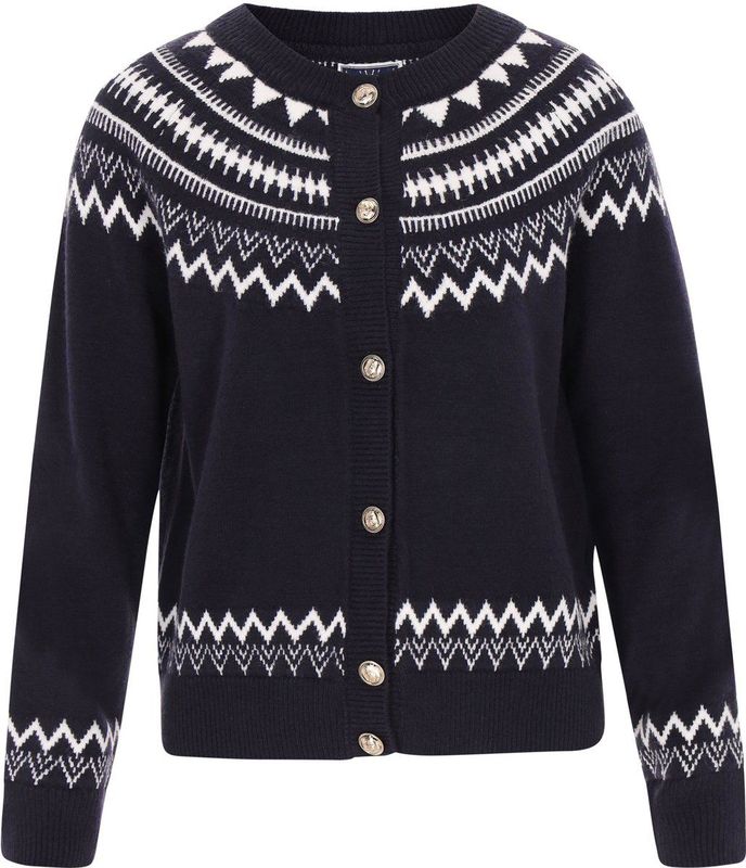 DreiMaster - Maritim - Gebreid Vest - Navy / Wit