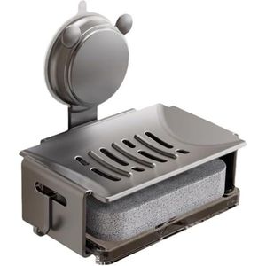 Soap Dish for Shower - Max Hold 5kg - Suction Soap Holder for Bathroom - Waterproof Drill Free Removable Shower Organizer - Sponge Sink Holder - Suction Cup Klemmen