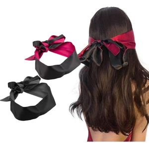 ByShane - Zijden Blinddoeken voor Slaapspelletjes en Reizen - Set van 2 Stuks - Zachte Comfortabele Slaapoogmaskers - In Zwart en Rood