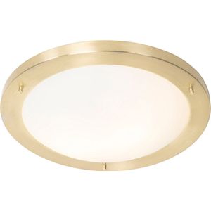 QAZQA yuma - Moderne Plafondlamp voor buiten - 2 lichts - Ø 41 cm - Goud/messing - Buitenverlichting