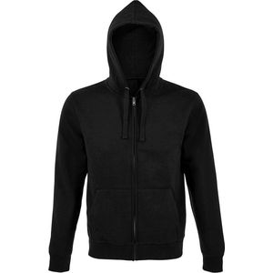 SOLS Heren Spike Full Zip Hooded Sweatshirt (Zwart)
