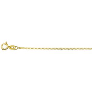 Zilver Verguld Collier Gourmette - Geel - 60 cm - 4-zijdes Geslepen - 1,2 mm - 3 Micron
