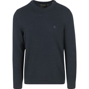 Marc O'Polo - Pullover Structuur Navy - Heren - Maat L - Regular-fit