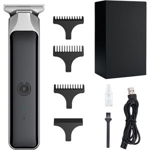 DailySupplies® Luxe Tondeuse Mannen Hoofdhaar - Baardtrimmer - Bodygroomer - Draadloos - Tondeuses - Zwart met Zilver