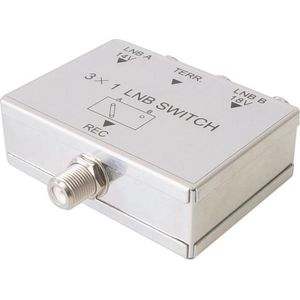 14V/18V LNB schakelaar met 3 ingangen en 1 uitgang / 47 - 2150 MHz