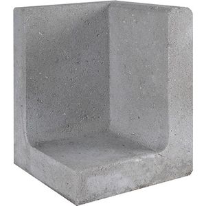 L-element hoek grijs 30x30x40 cm