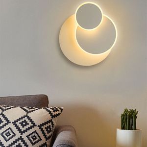 Ronde 360 ​° Draaibare Wandlamp voor binnen -designlamp-Ideaal voor Woon -en Slaapkamer-Warm wit Licht