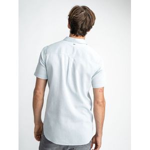 Petrol Industries - Heren Overhemd met korte mouw - Blauw - Maat XL