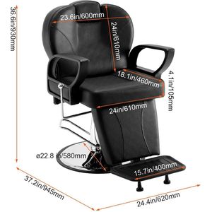 Professionele Salon Stoel - Behandel Stoel - Visagie, PMU, Beautysalon, Nagelstudio, Make-up - Kruk - Stoel - Salon & Studio Inrichting - Spa - Massage Tafel - Schoonheidssalon - Schoonheidsspecialiste - Kapper - 33x22x48.5 Inch