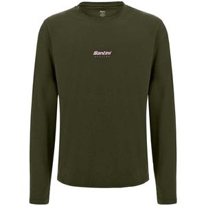 Santini T-shirt Met Lange Mouwen Groen XL Man,Vrouw