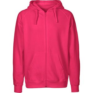 Fairtrade Men's Zip Hoodie met capuchon Pink - XXL