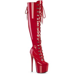Pleaser - JUBILANT-3012 Plateau overknee Laarzen - US 5 - 35 Shoes - Rood