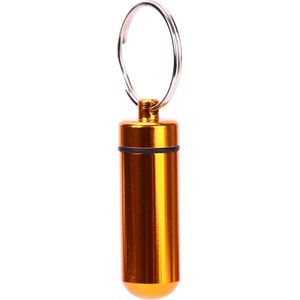 Pillenkoker sleutelhanger - pillendoosje - 2 Stuks - Geel