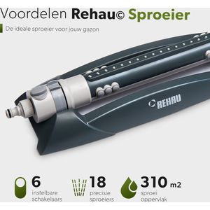 Rehau - Zwenksproeier tot 310m2 - Sproeier - Tuinsproeier - Gazonsproeier - Bewateringssysteem Tuin