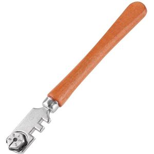 Professionele 130MM Zes Wiel Glassnijder Craft Cutting Kit - Met Houten Handvat - Voor Glazen Tegels en Keramiek