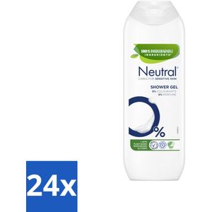24 x Neutral - Douchegel - Gevoelige huid - Parfumvrij - 250 ml - Douchegel - Parfumvrije Douchegel - Gevoelige Huid - Douchegel Voor Gevoelige Huid - Biologisch Afbreekbare Douchegel